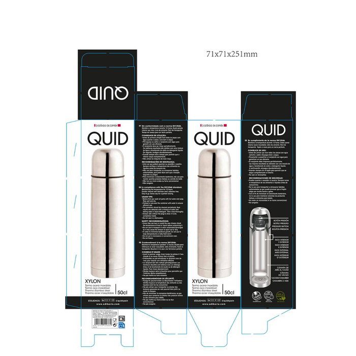 Termo Acero Inoxidable Xylon Quid 0,50 L (12 Unidades)