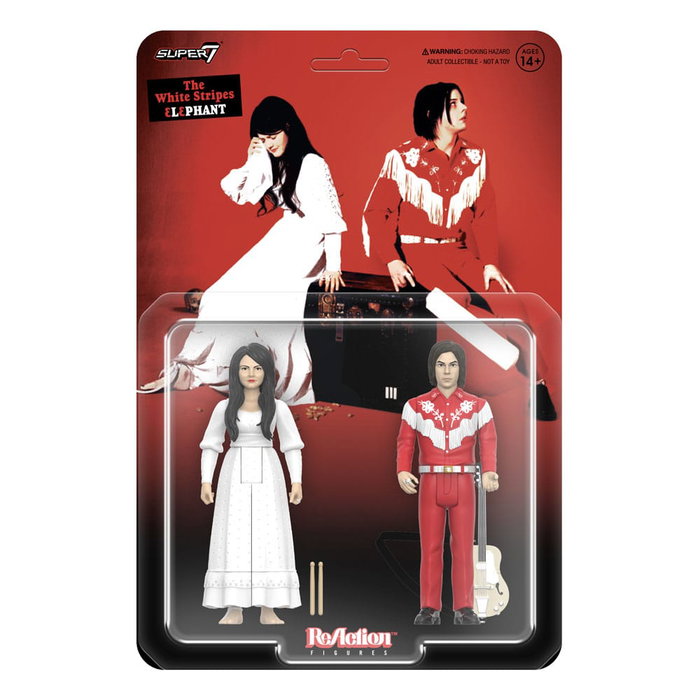 The White Stripes pack de 2 Figuras ReAction Wave 02 The White Stripes (Elephant) 10 cm