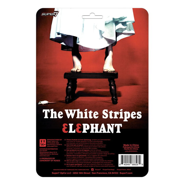 The White Stripes pack de 2 Figuras ReAction Wave 02 The White Stripes (Elephant) 10 cm