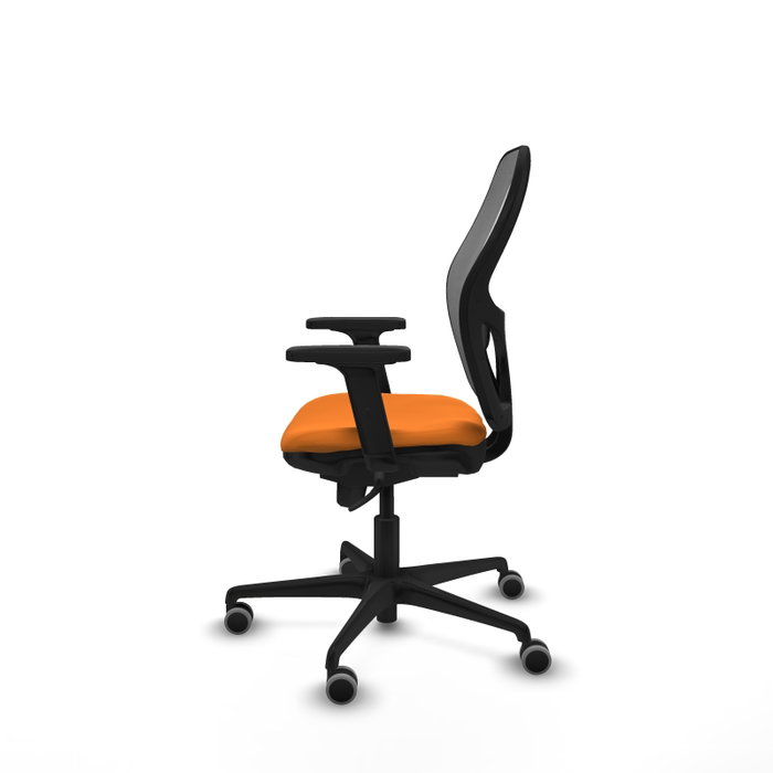 PIQUERAS Y CRESPO Silla de oficina Jorquera con mecanismo Sincro, Naranja y Gris