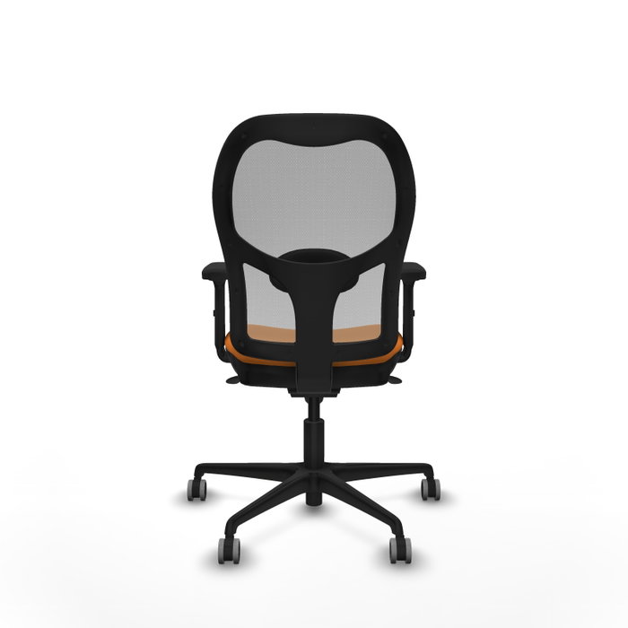 PIQUERAS Y CRESPO Silla de oficina Jorquera con mecanismo Sincro, Naranja y Gris
