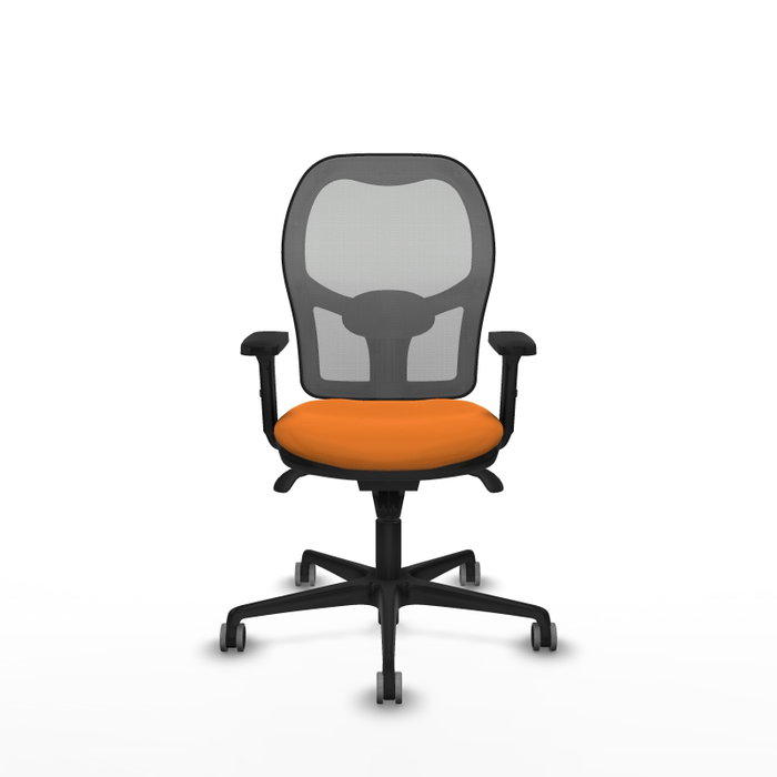 PIQUERAS Y CRESPO Silla de oficina Jorquera con mecanismo Sincro, Naranja y Gris