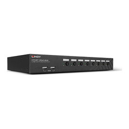 Lindy 39538 Conmutador KVM para Rack 1U, 8 Puertos HDMI 4K60 con USB 2.0, Audio y Pantalla LED, Soporta HDCP 2.2