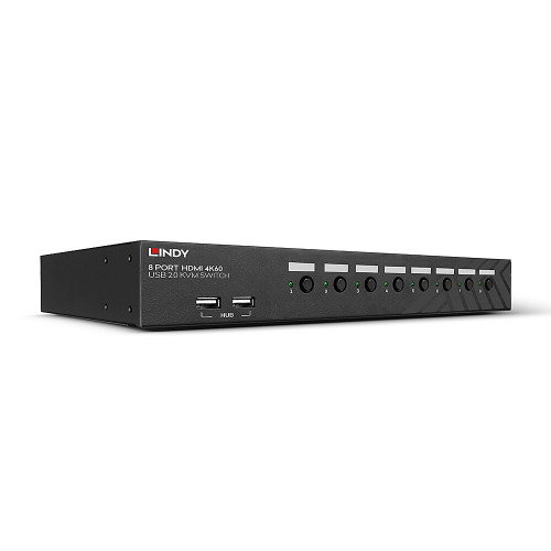 LINDY 8 Port HDMI 4K60 USB 2.0 & Audio KVM Switch 39538
