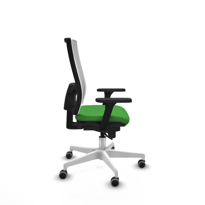 PIQUERAS Y CRESPO Silla de oficina Horna con mecanismo Sincro, Verde y Blanco