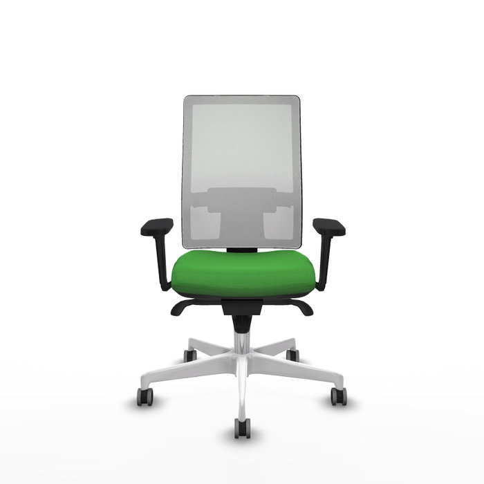 PIQUERAS Y CRESPO Silla de oficina Horna con mecanismo Sincro, Verde y Blanco