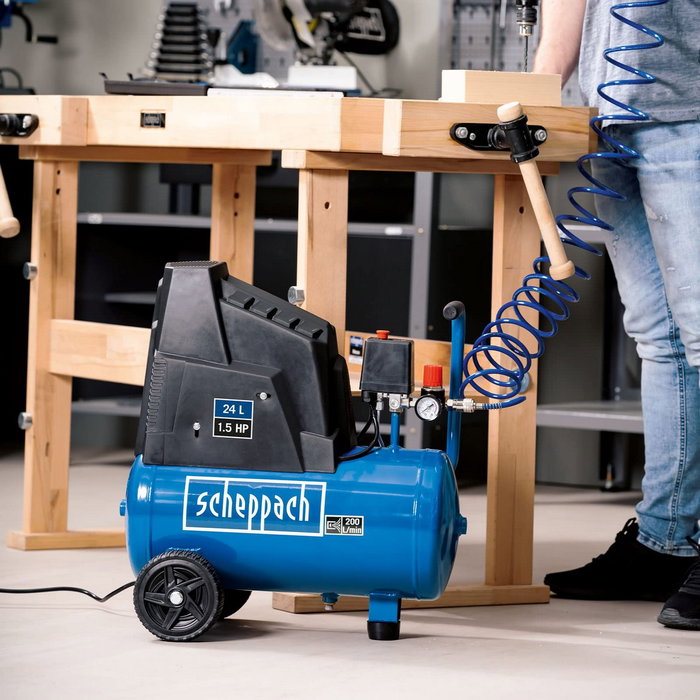 Scheppach Compresor de aire horizontal HC30o - 24L - 110 W - 8 bares