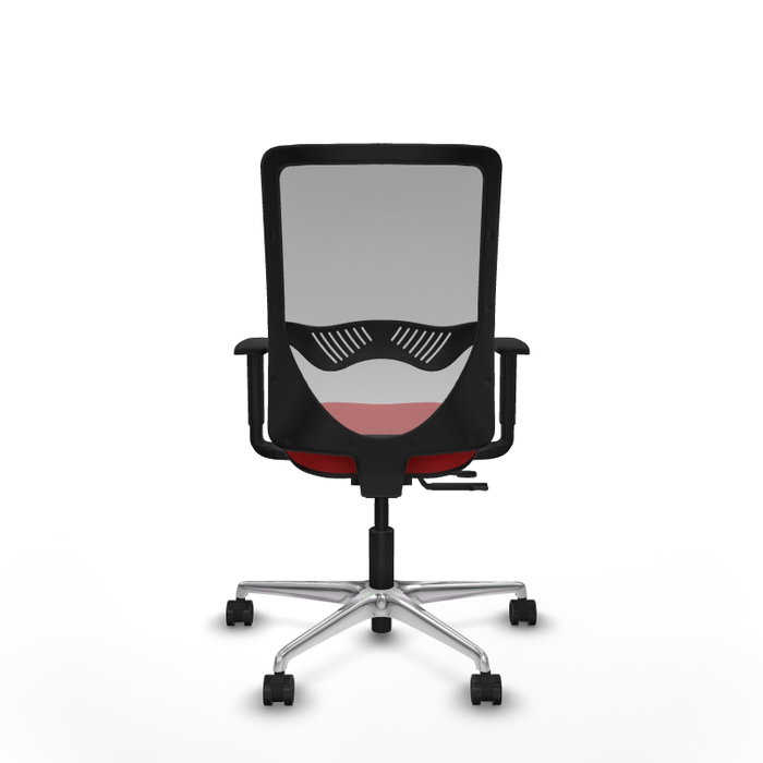 PIQUERAS Y CRESPO Silla de oficina Zulema con mecanismo Sincro/Traslack, Rojo y Gris