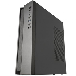 Tacens ACSLIM500 Caja PC Slim MicroATX Negra con Fuente de Alimentación TFX 500W Incluida, Compatible con Placas Base MicroATX/Mini-ITX, Panel Frontal con USB-C, USB 3.0 y USB 2.0