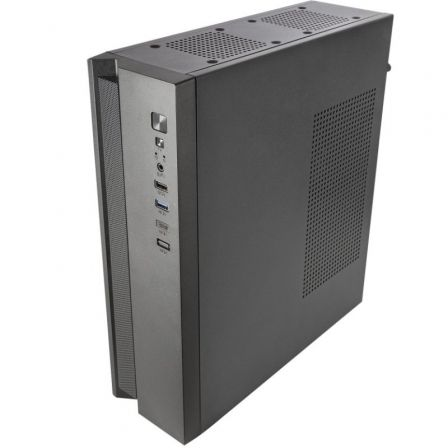 Tacens ACSLIM500 Caja PC Slim MicroATX Negra con Fuente de Alimentación TFX 500W Incluida, Compatible con Placas Base MicroATX/Mini-ITX, Panel Frontal con USB-C, USB 3.0 y USB 2.0