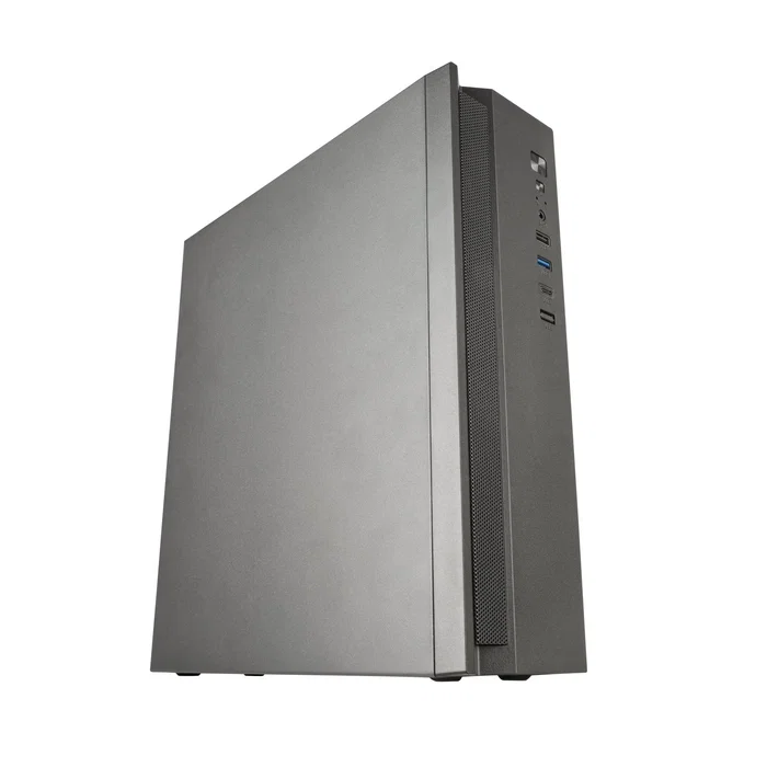 Tacens Caja PC ACSLIM500 Micro-ATX Slim Negro Mini Tower con Fuente de 500W, USB-C, USB 3.0, Refrigeración Avanzada y Diseño Dual (Horizontal/Vertical)