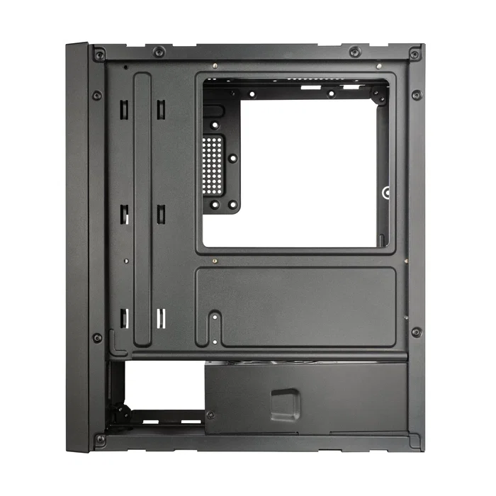 Tacens Caja PC ACSLIM500 Micro-ATX Slim Negro Mini Tower con Fuente de 500W, USB-C, USB 3.0, Refrigeración Avanzada y Diseño Dual (Horizontal/Vertical)