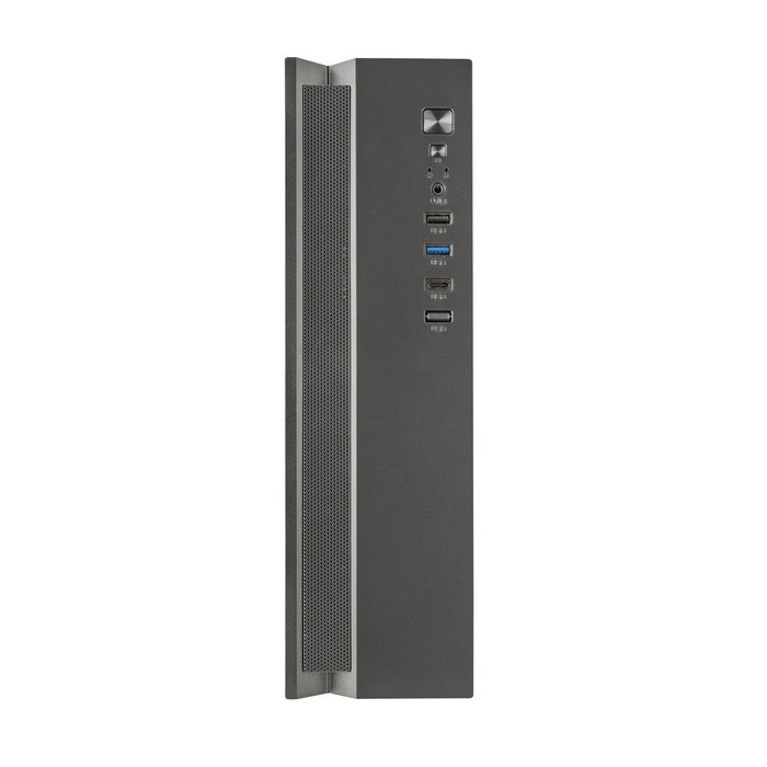Tacens Caja PC ACSLIM500 Micro-ATX Slim Negro Mini Tower con Fuente de 500W, USB-C, USB 3.0, Refrigeración Avanzada y Diseño Dual (Horizontal/Vertical)
