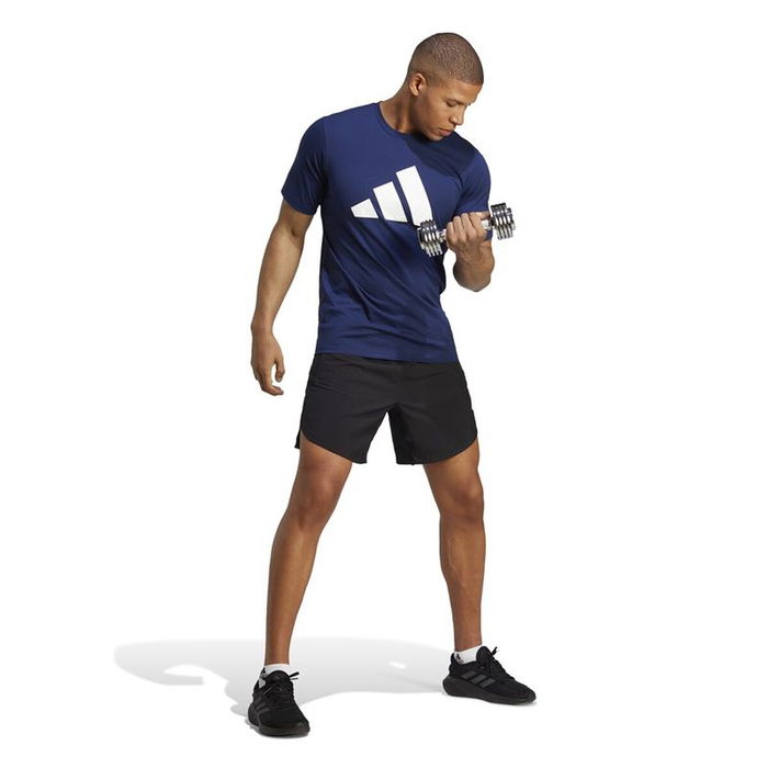 Camiseta de Manga Corta Hombre Adidas Training Essentials Feel Ready Azul oscuro 5-6 Años
