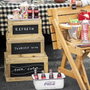 TABLECRAFT - RCBCRATE1 - SET de 3 CAJAS - ELEVADORES - Madera / Pizarra