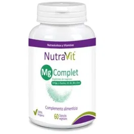NUTRAVIT Mg Complet Bisglicinato de Magnesio con L-Taurina, Zinc y Vitaminas B6 y B1 - 60 Cápsulas