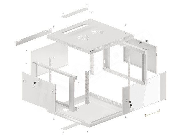 Lanberg Armario Rack de Pared 6U 600x600 mm Gris Lanberg Armario Rack de Pared 6U 600x600 mm Gris