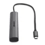 Lindy Hub USB 43384 de 4 Puertos Tipo C USB 3.2 Gen 2 10000 Mbit/s, Aluminio Gris, Cable de 0.255m