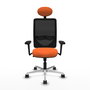 PIQUERAS Y CRESPO Silla de oficina Zulema Naranja y Negro