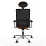 PIQUERAS Y CRESPO Silla de oficina Zulema Naranja y Negro