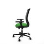 PIQUERAS Y CRESPO Silla de oficina Zulema con mecanismo Sincro/Traslack, Verde y Negro