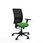 PIQUERAS Y CRESPO Silla de oficina Zulema con mecanismo Sincro/Traslack, Verde y Negro