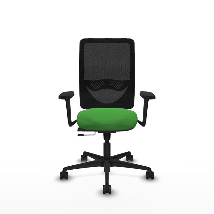 PIQUERAS Y CRESPO Silla de oficina Zulema con mecanismo Sincro/Traslack, Verde y Negro