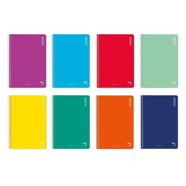 Pacsa Cuaderno Basic tapa cartón 80h 60g horizontal formato cuarto colores surtidos Pacsa Cuaderno Basic tapa cartón 80h 60g horizontal formato cuarto colores surtidos