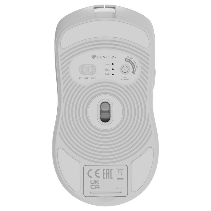 Genesis Zircon 500 Ratón Gaming Inalámbrico Blanco