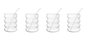 DKD Home Decor Set de 4 Vasos Matcha con Pajita de Borosilicato 330ml
