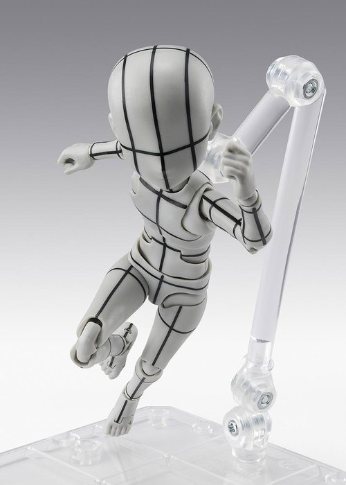 TAMASHII NATIONS S.H.Figuarts Body-Kun Ken Sugimori Edition Wireframe Gray Color Body Series Figura Articulada 13cm TAMASHII NATIONS S.H.Figuarts Body-Kun Ken Sugimori Edition Wireframe Gray Color Body Series Figura Articulada 13cm