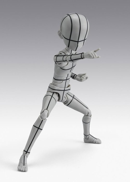 TAMASHII NATIONS S.H.Figuarts Body-Kun Ken Sugimori Edition Wireframe Gray Color Body Series Figura Articulada 13cm TAMASHII NATIONS S.H.Figuarts Body-Kun Ken Sugimori Edition Wireframe Gray Color Body Series Figura Articulada 13cm