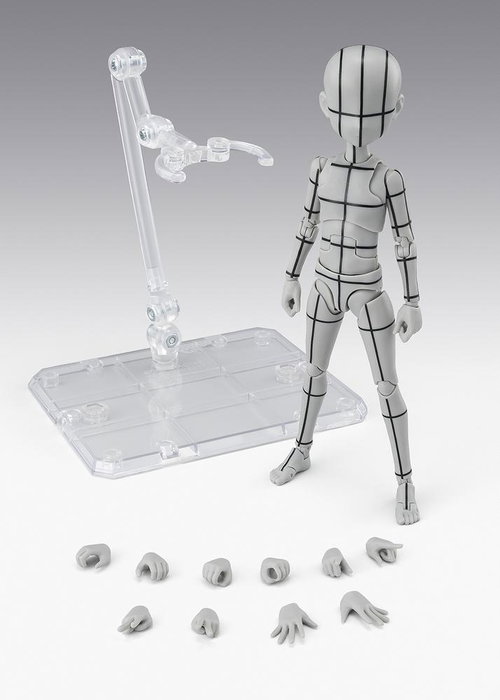 TAMASHII NATIONS S.H.Figuarts Body-Kun Ken Sugimori Edition Wireframe Gray Color Body Series Figura Articulada 13cm TAMASHII NATIONS S.H.Figuarts Body-Kun Ken Sugimori Edition Wireframe Gray Color Body Series Figura Articulada 13cm