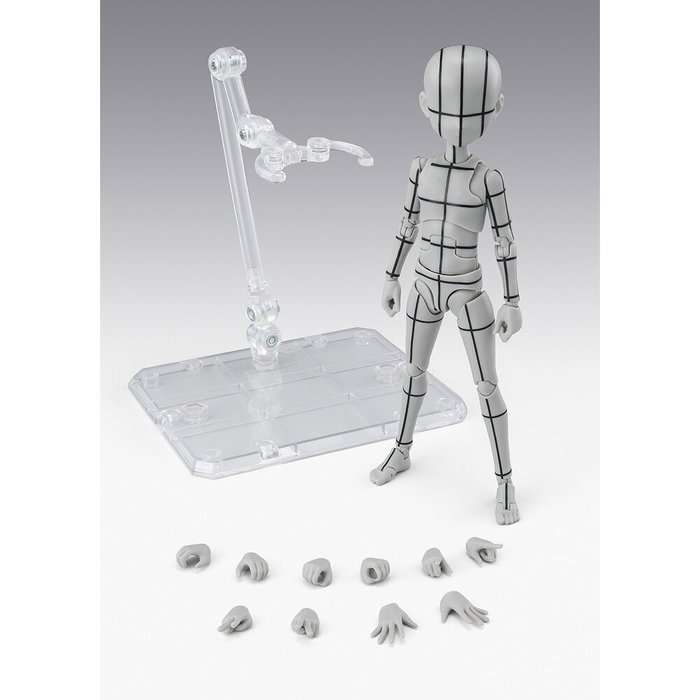 TAMASHII NATIONS S.H.Figuarts Body-Kun Ken Sugimori Edition Wireframe Gray Color Body Series Figura Articulada 13cm TAMASHII NATIONS S.H.Figuarts Body-Kun Ken Sugimori Edition Wireframe Gray Color Body Series Figura Articulada 13cm