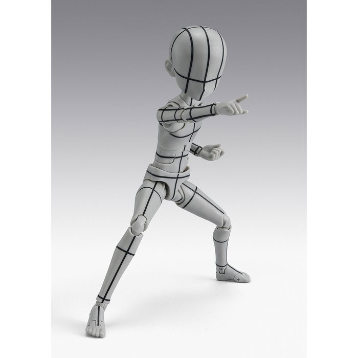 TAMASHII NATIONS S.H.Figuarts Body-Kun Ken Sugimori Edition Wireframe Gray Color Body Series Figura Articulada 13cm TAMASHII NATIONS S.H.Figuarts Body-Kun Ken Sugimori Edition Wireframe Gray Color Body Series Figura Articulada 13cm