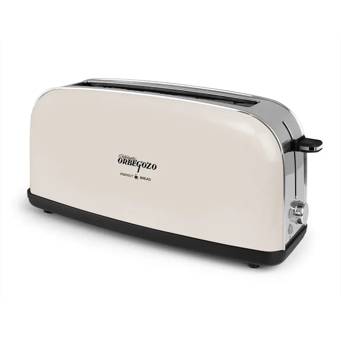 Orbegozo Tostador Vintage TOV 6210 para 2 Rebanadas, Ranura Extra Ancha 35mm, 6 Niveles de Tostado, Función Descongelar y Recalentar con Bandeja Recogemigas, 850W, Color Beige