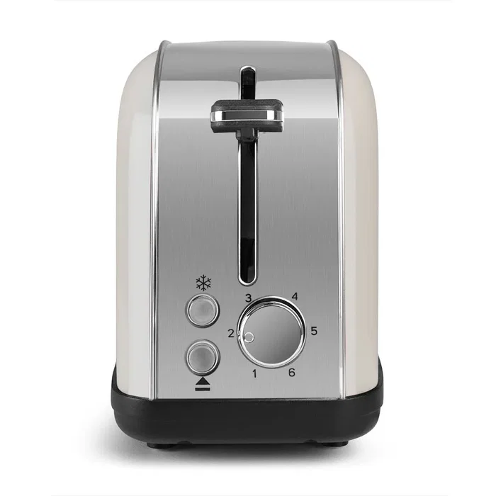 Orbegozo Tostador Vintage TOV 6210 para 2 Rebanadas, Ranura Extra Ancha 35mm, 6 Niveles de Tostado, Función Descongelar y Recalentar con Bandeja Recogemigas, 850W, Color Beige