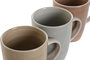 DKD Home Decor Tazas de Gres PLATOPASTEL Surtido de 3 Unidades