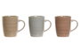 DKD Home Decor Mug Gres Marron Gris Azul 8.5 x 11 x 12.5 cm (12 Unidades) 360ml Apto Microondas y Lavavajillas