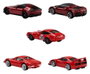 Mattel Hot Wheels Pack de 5 Vehículos Ferrari Escala 1:64