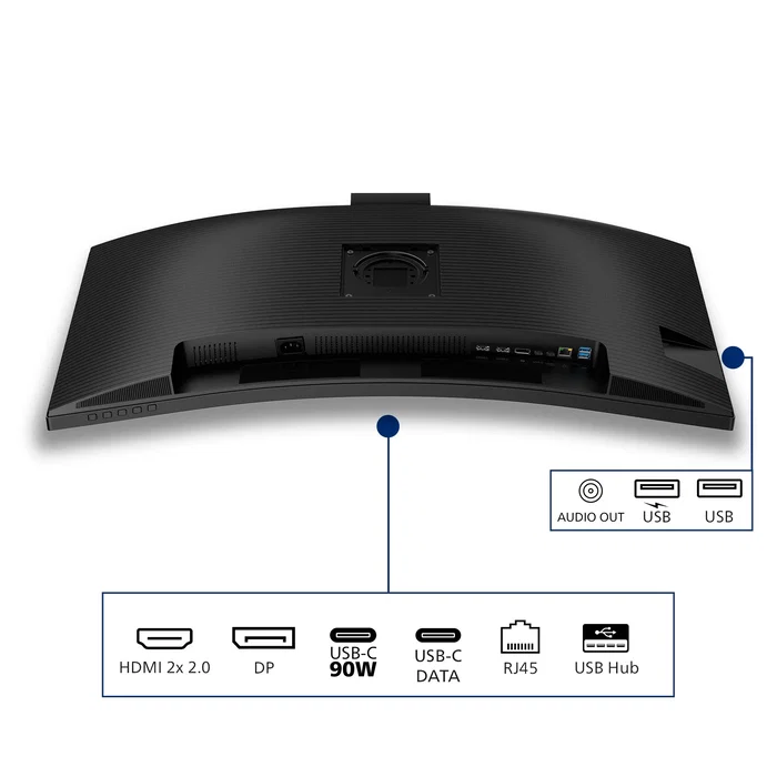Philips 34B2U3600CH/00 Monitor Curvo 34 Pulgadas UWQHD 3440 x 1440 VA Negro Philips 34B2U3600CH/00 Monitor Curvo 34 Pulgadas UWQHD 3440 x 1440 VA Negro