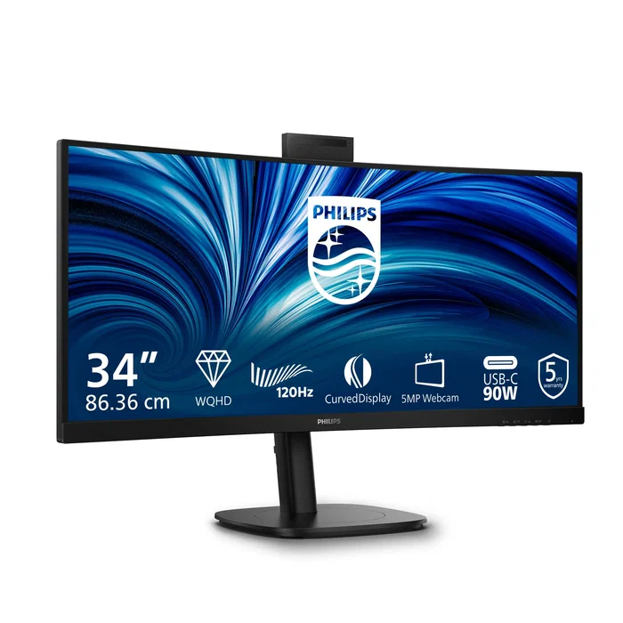 Philips 34B2U3600CH/00 Monitor Curvo 34 Pulgadas UWQHD 3440 x 1440 VA Negro Philips 34B2U3600CH/00 Monitor Curvo 34 Pulgadas UWQHD 3440 x 1440 VA Negro