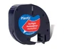 Q-connect Cinta para rotuladora DYMO LetraTag 12 mm x 4 m negro-rojo cósmico, Consumible de 87x16x65 mm