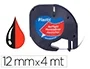 Q-connect Cinta para rotuladora DYMO LetraTag 12 mm x 4 m negro-rojo cósmico, Consumible de 87x16x65 mm