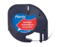 Q-connect Cinta para rotuladora DYMO LetraTag 12 mm x 4 m negro-rojo cósmico, Consumible de 87x16x65 mm
