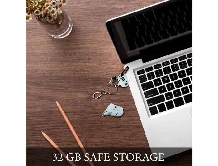 Wondee Llavero USB Hedwig 32GB Harry Potter Pendrive con Adaptador USB C