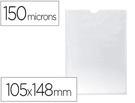 Q-connect Funda Portadocumentos Transparente DIN A6 150 micras 105x148 mm