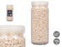 Giftdecor Bote Piedra Metalizada 700 g, Piedras 2-5 mm, Color Crema, Dimensiones 6.5 cm x 15.5 cm x 6.5 cm (Set de 12)