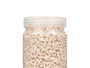 Giftdecor Bote Piedra Metalizada 700 g, Piedras 2-5 mm, Color Crema, Dimensiones 6.5 cm x 15.5 cm x 6.5 cm (Set de 12)