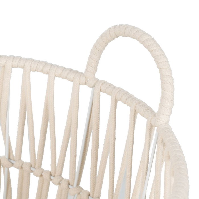 Juego de Cestos Blanco Cuerda 38 x 38 x 32 cm (3 Piezas)